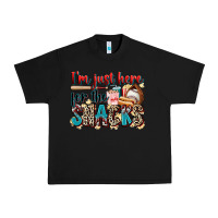Black i'm just here for the snacks Urban Heavy Tee - Zillion Design Studio