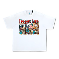 White i'm just here for the snacks Urban Heavy Tee - Zillion Design Studio
