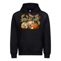 Black Hello Autumn With Chihuahua Dog Urban Hoodie - LillyAllenDesigns