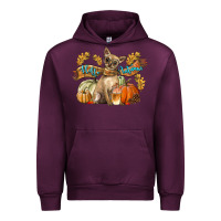 Mauve Wine Hello Autumn With Chihuahua Dog Urban Hoodie - LillyAllenDesigns