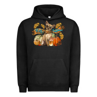 Pigment Black Hello Autumn With Chihuahua Dog Urban Hoodie - LillyAllenDesigns