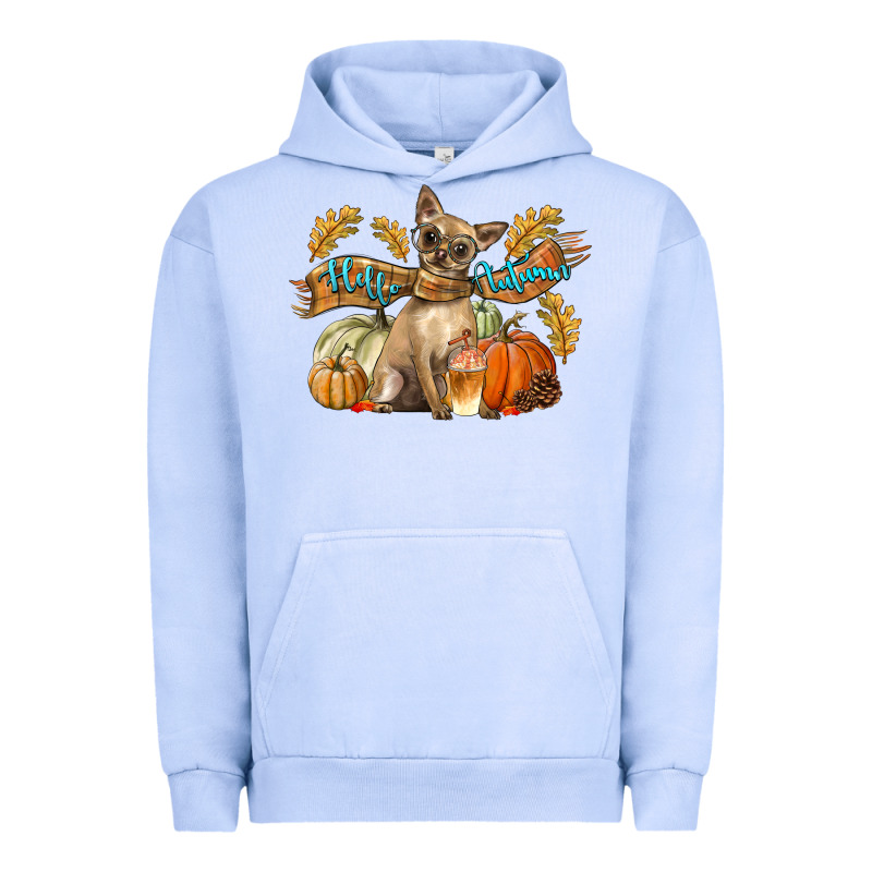 Hello Autumn With Chihuahua Dog Urban Hoodie by LillyAllenDesigns | Teevron