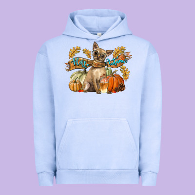 Hello Autumn With Chihuahua Dog Urban Hoodie Designed By Lillyallendesigns