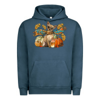 Pigment Midnight Navy Hello Autumn With Chihuahua Dog Urban Hoodie - LillyAllenDesigns