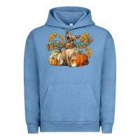 Pigment Pebble Blue Hello Autumn With Chihuahua Dog Urban Hoodie - LillyAllenDesigns