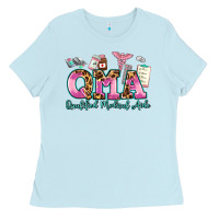 Baby Blue qma qualified medical aide Ladies Tee - AdoDesignShop