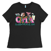 Black qma qualified medical aide Ladies Tee - AdoDesignShop