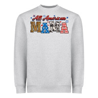Heather Grey all american mama Heavyweight Sweatshirt - RanaPortraitStore