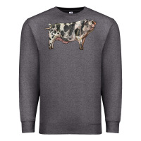 Charcoal Heather Spotted Pig Premium Sweatshirt - LillyAllenDesigns