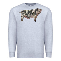 Heather Grey Spotted Pig Premium Sweatshirt - LillyAllenDesigns