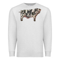 Oatmeal Heather Spotted Pig Premium Sweatshirt - LillyAllenDesigns