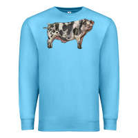 Ocean Blue Spotted Pig Premium Sweatshirt - LillyAllenDesigns
