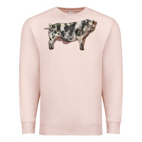 Pale Pink Spotted Pig Premium Sweatshirt - LillyAllenDesigns