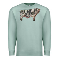 Seafoam Spotted Pig Premium Sweatshirt - LillyAllenDesigns
