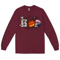 Burgundy boo Long Sleeve Tee - CowhideDigitalArt