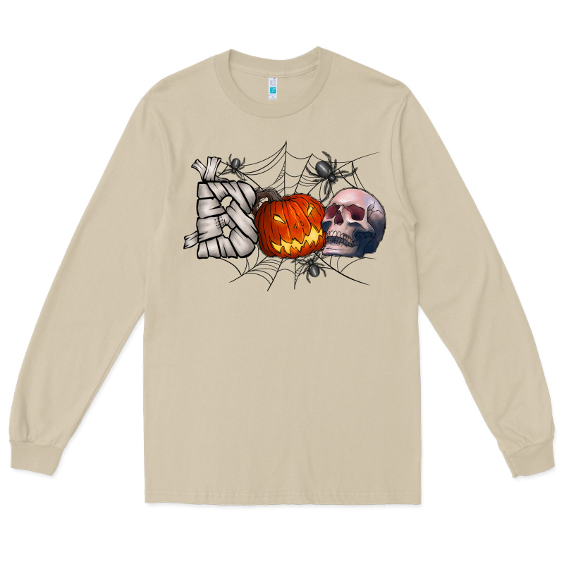 Boo Long Sleeve Tee by CowhideDigitalArt | Teevron