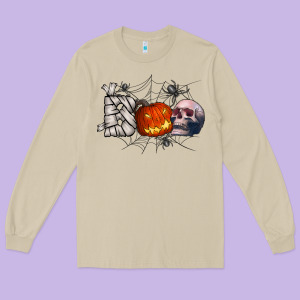 Boo Long Sleeve Tee Designed By Cowhidedigitalart