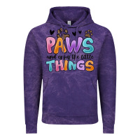 Cloud Purple paws and enjoy the little things Vintage Hoodie - MaliasSmallBusiness