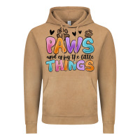 Paws And Enjoy The Little Things Vintage Hoodie | Teevron