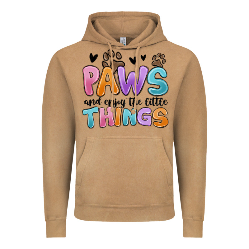 Paws And Enjoy The Little Things Vintage Hoodie by MaliasSmallBusiness | Teevron