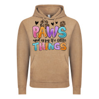 Vintage Coffee paws and enjoy the little things Vintage Hoodie - MaliasSmallBusiness