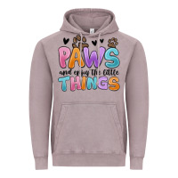 Vintage Zinc paws and enjoy the little things Vintage Hoodie - MaliasSmallBusiness