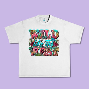 Wild Like The West Urban Heavy Tee Designed By Zillion Design Studio