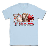Dusty Blue tis the season baseball Classic Tee - RacoonDesign