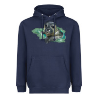 Navy Sea Seal Face Illustrations Heavyweight Hoodie - LillyAllenDesigns