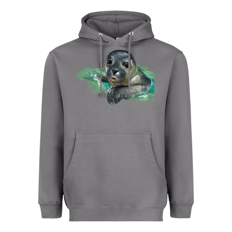 Sea Seal Face Illustrations Heavyweight Hoodie by LillyAllenDesigns | Teevron