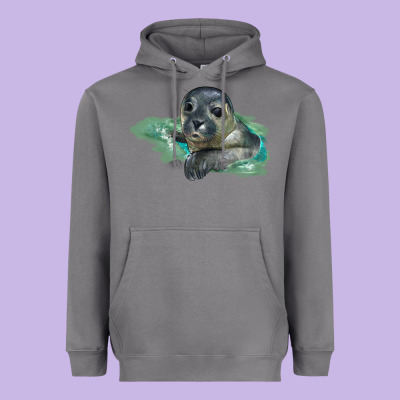 Sea Seal Face Illustrations Heavyweight Hoodie Designed By Lillyallendesigns
