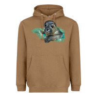 Toasted Coconut Sea Seal Face Illustrations Heavyweight Hoodie - LillyAllenDesigns