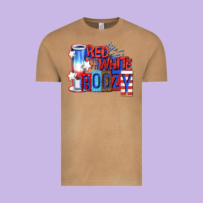 Vintage Tee red white boozy billie wilder