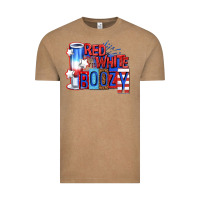 Vintage Coffee red white boozy billie wilder Vintage Tee - texasbilliewilder