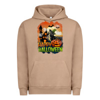 Pigment Burro Happy Halloween With Black Cat Urban Hoodie - LillyAllenDesigns
