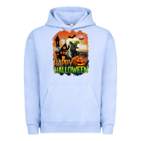 Pigment Grape Ice Happy Halloween With Black Cat Urban Hoodie - LillyAllenDesigns