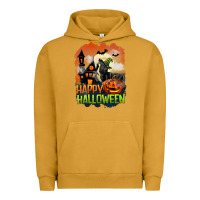 Pigment Peanut Butter Happy Halloween With Black Cat Urban Hoodie - LillyAllenDesigns
