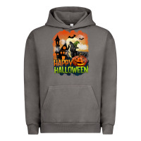 Pigment Tornado Happy Halloween With Black Cat Urban Hoodie - LillyAllenDesigns