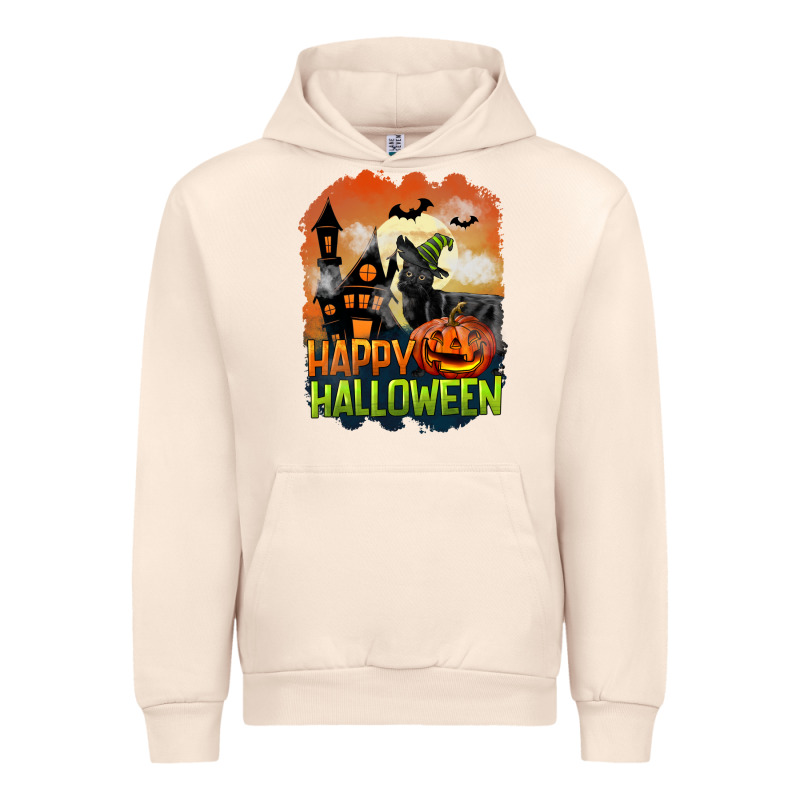 Happy Halloween With Black Cat Urban Hoodie by LillyAllenDesigns | Teevron