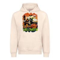 Sandshell Happy Halloween With Black Cat Urban Hoodie - LillyAllenDesigns