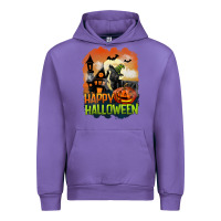Tulip Happy Halloween With Black Cat Urban Hoodie - LillyAllenDesigns