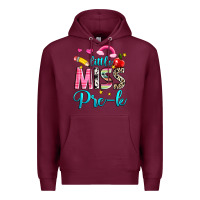 Burgundy little miss pre k Premium Hoodie - NancyCooperArtShop