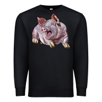 Black Landrace Pig Premium Sweatshirt - LillyAllenDesigns