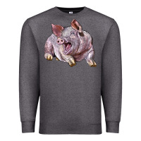 Charcoal Heather Landrace Pig Premium Sweatshirt - LillyAllenDesigns