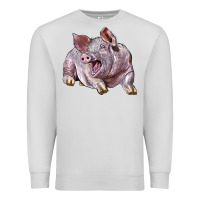 Dove Grey Landrace Pig Premium Sweatshirt - LillyAllenDesigns