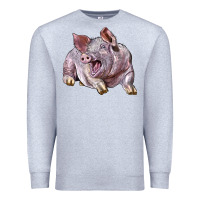 Heather Grey Landrace Pig Premium Sweatshirt - LillyAllenDesigns