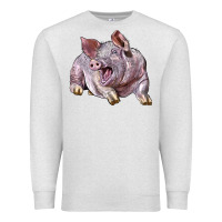 Oatmeal Heather Landrace Pig Premium Sweatshirt - LillyAllenDesigns
