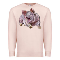 Pale Pink Landrace Pig Premium Sweatshirt - LillyAllenDesigns