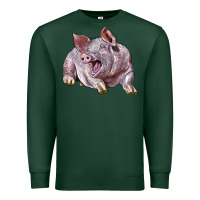 Sports Green Landrace Pig Premium Sweatshirt - LillyAllenDesigns