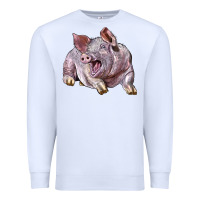 White Landrace Pig Premium Sweatshirt - LillyAllenDesigns